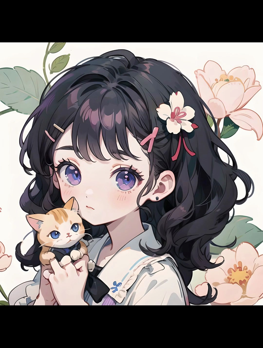 甜美短发女生头像