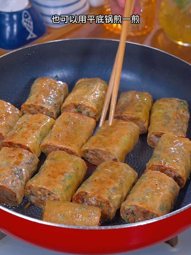 酥脆可口的香芋腐皮卷