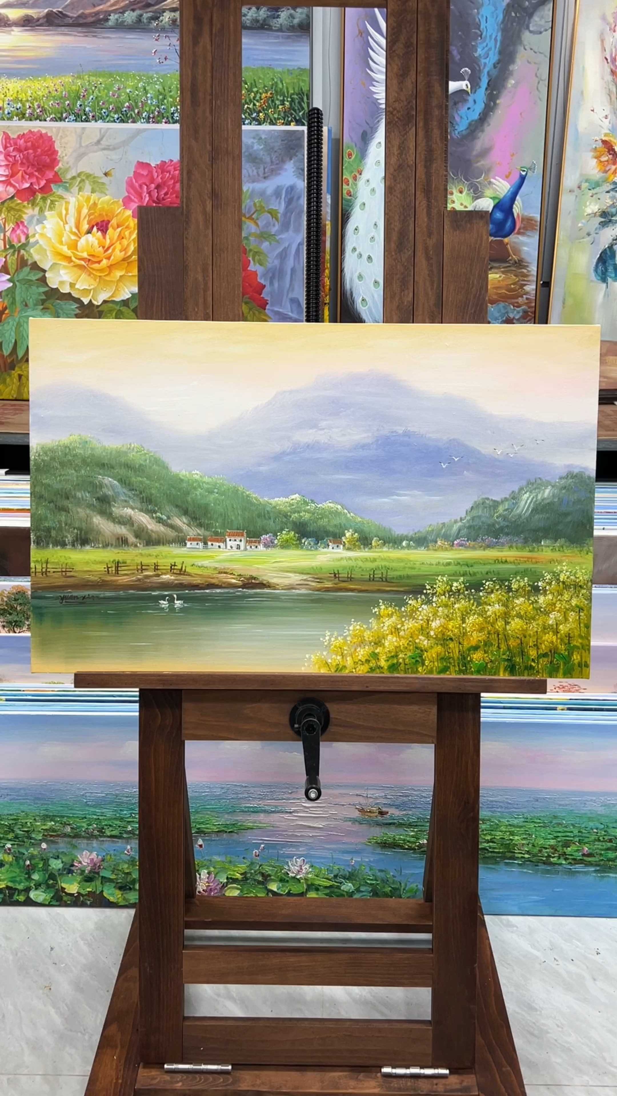 原创写生手绘油菜花油画绘画