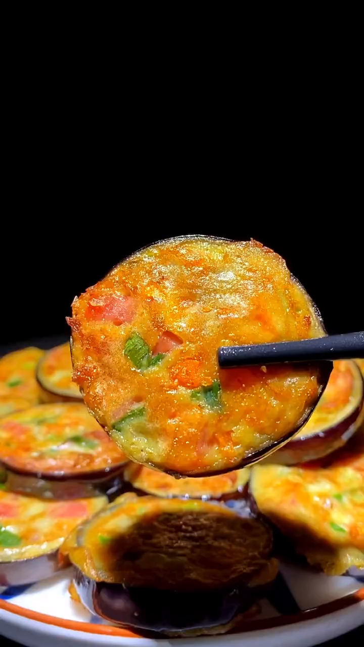 香煎茄子饼,你们也一起来做吧!