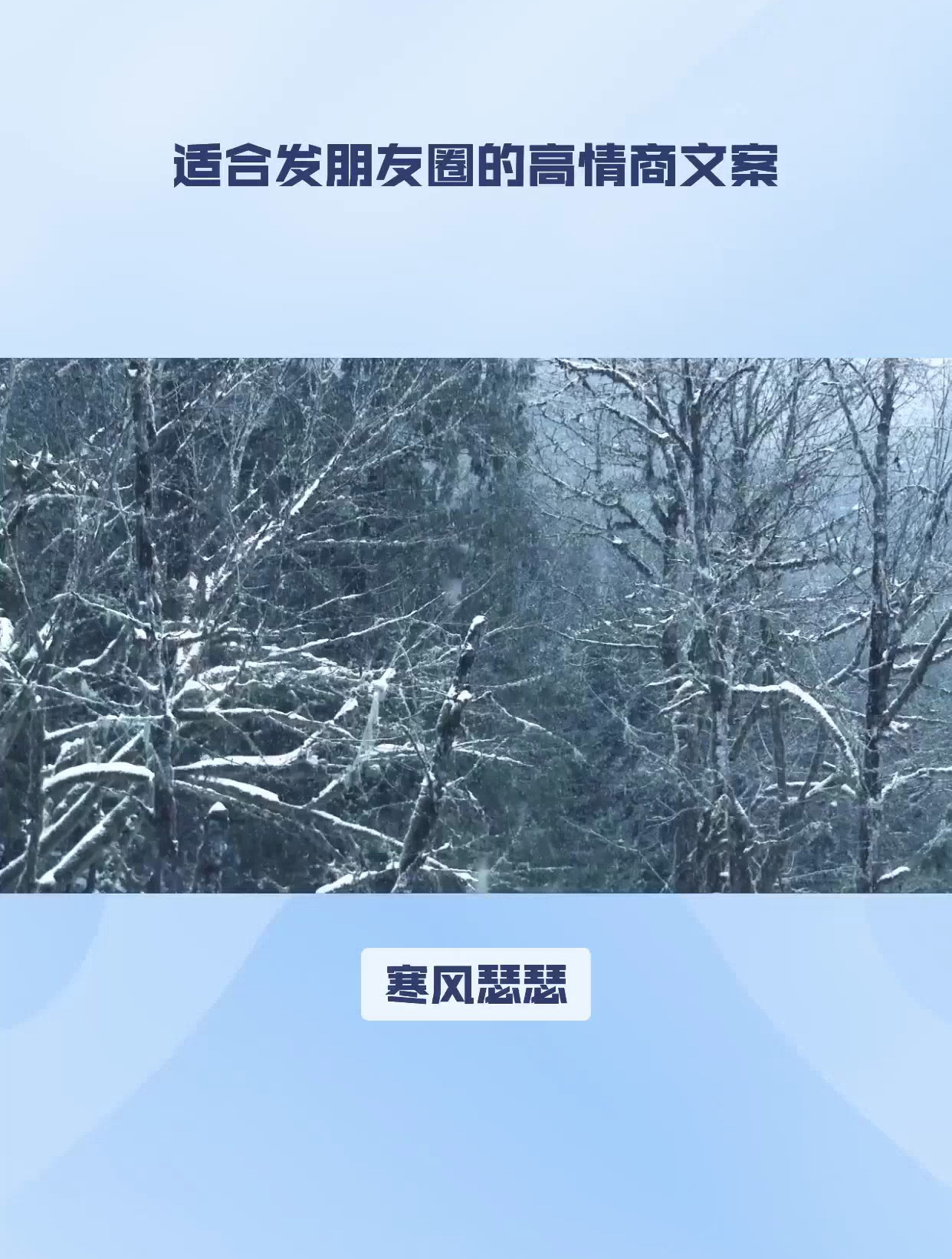 天气渐冷,有什么适合发朋友圈的高情商文案呢?