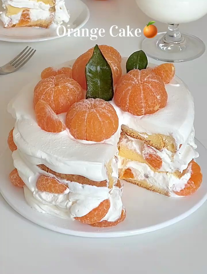 冬日甜品橘子蛋糕