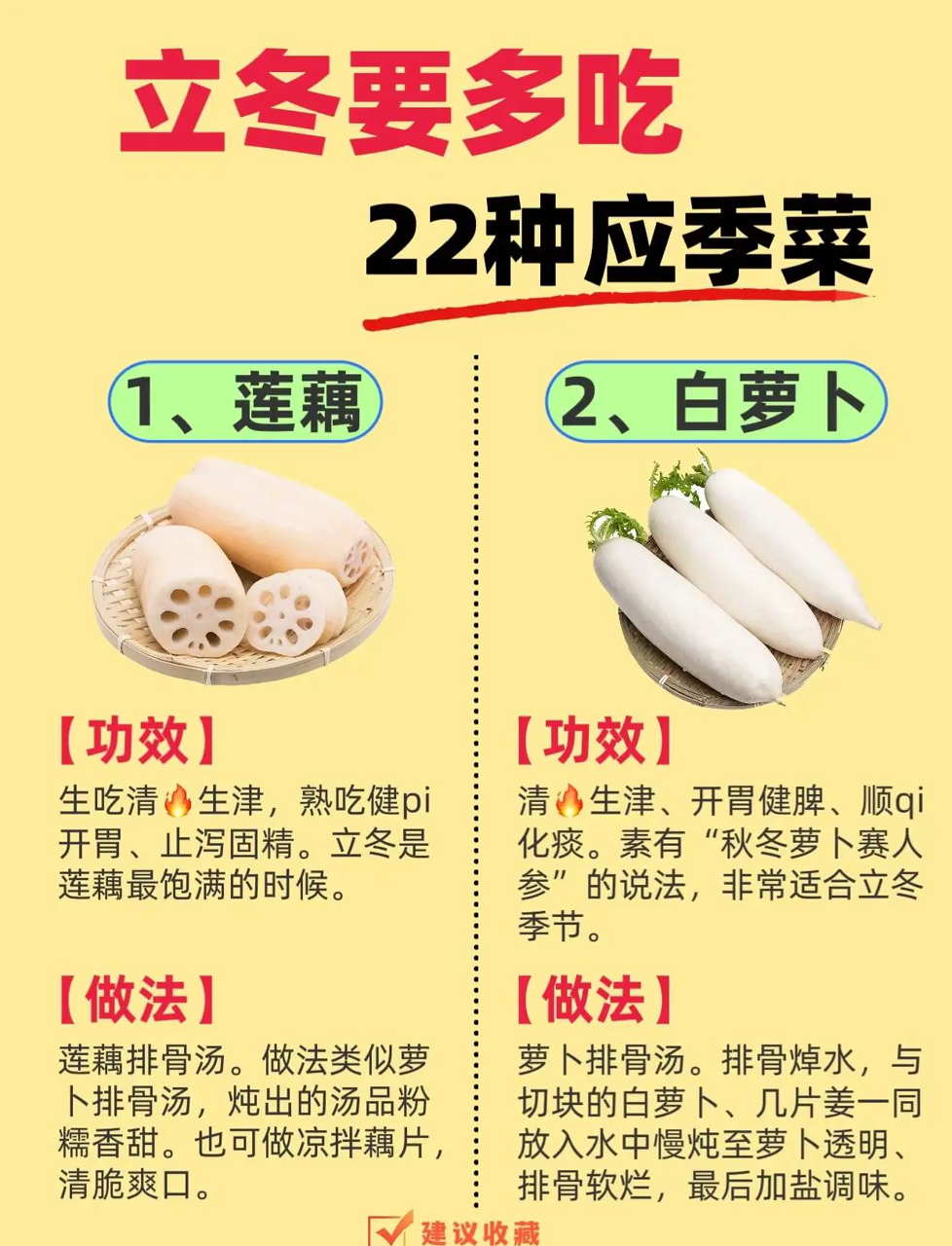 立冬到了,这22种时令蔬菜得多吃,营养满满又健康冬季蔬菜推荐