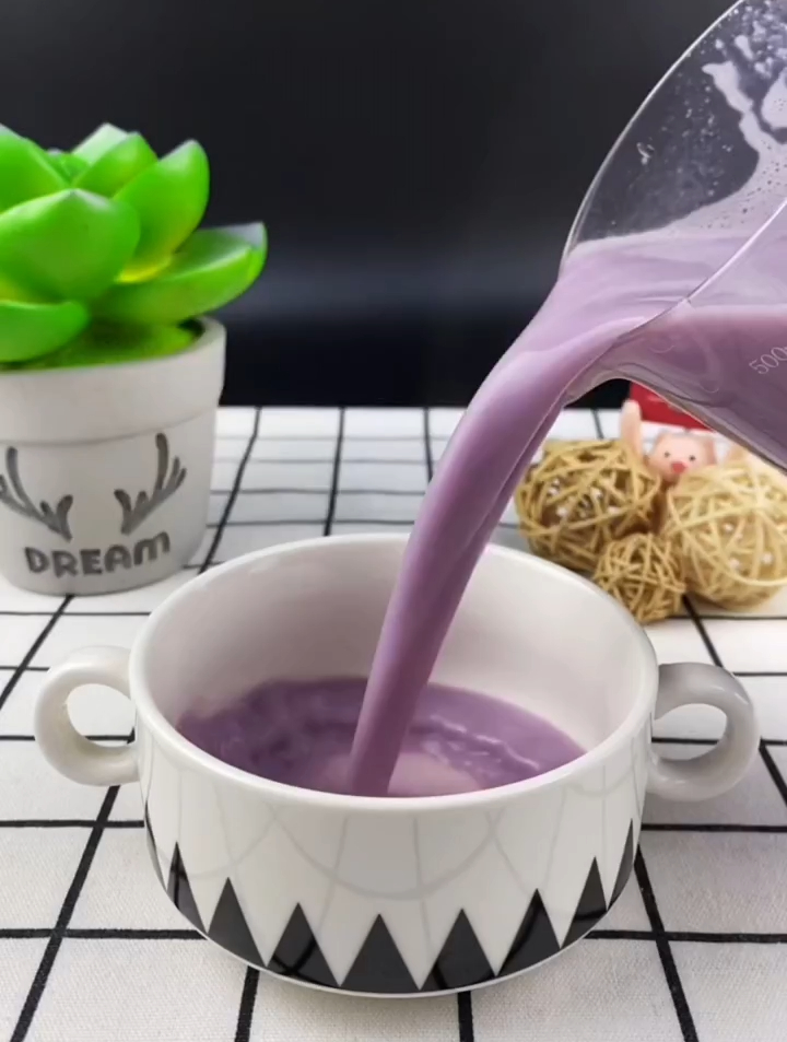 紫薯豆浆 这样搭配,好喝又营养