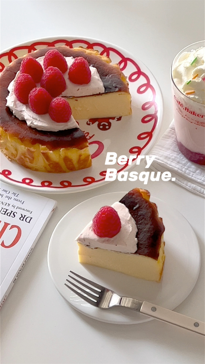ins圣诞甜品|莓果巴斯克芝士蛋糕|敲好吃