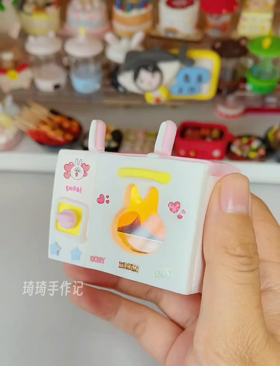 降温了,来做个Q版陶土卡通小烤箱,烤点地瓜饼干778～
