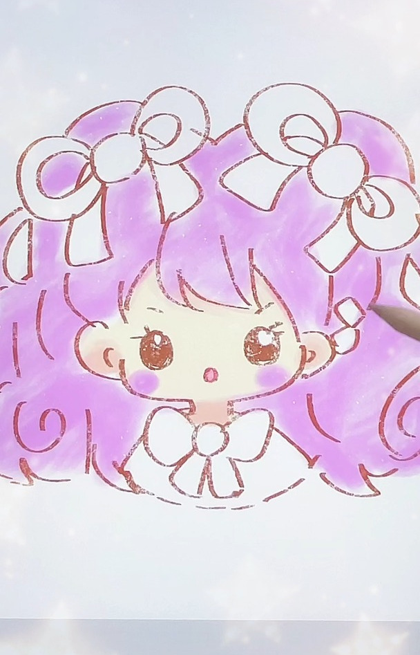 可爱萌萌卡通简笔画绘画教程,q版可爱卡通星座公主简笔画儿童画