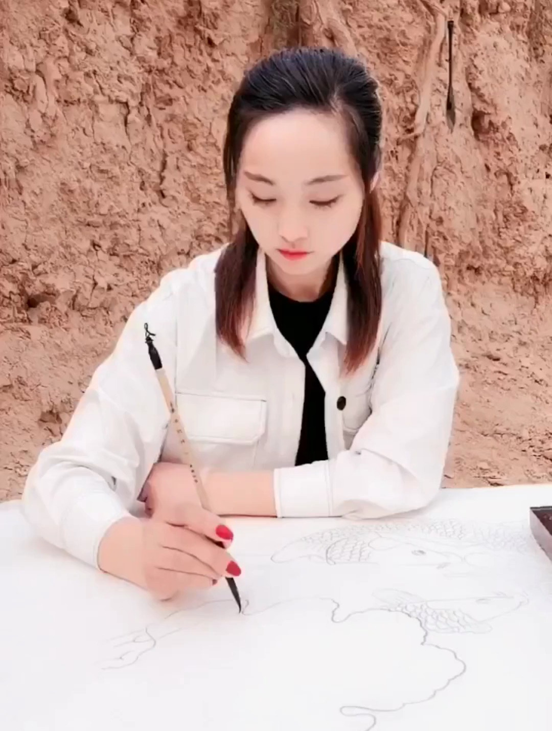 国画分享:年年有鱼