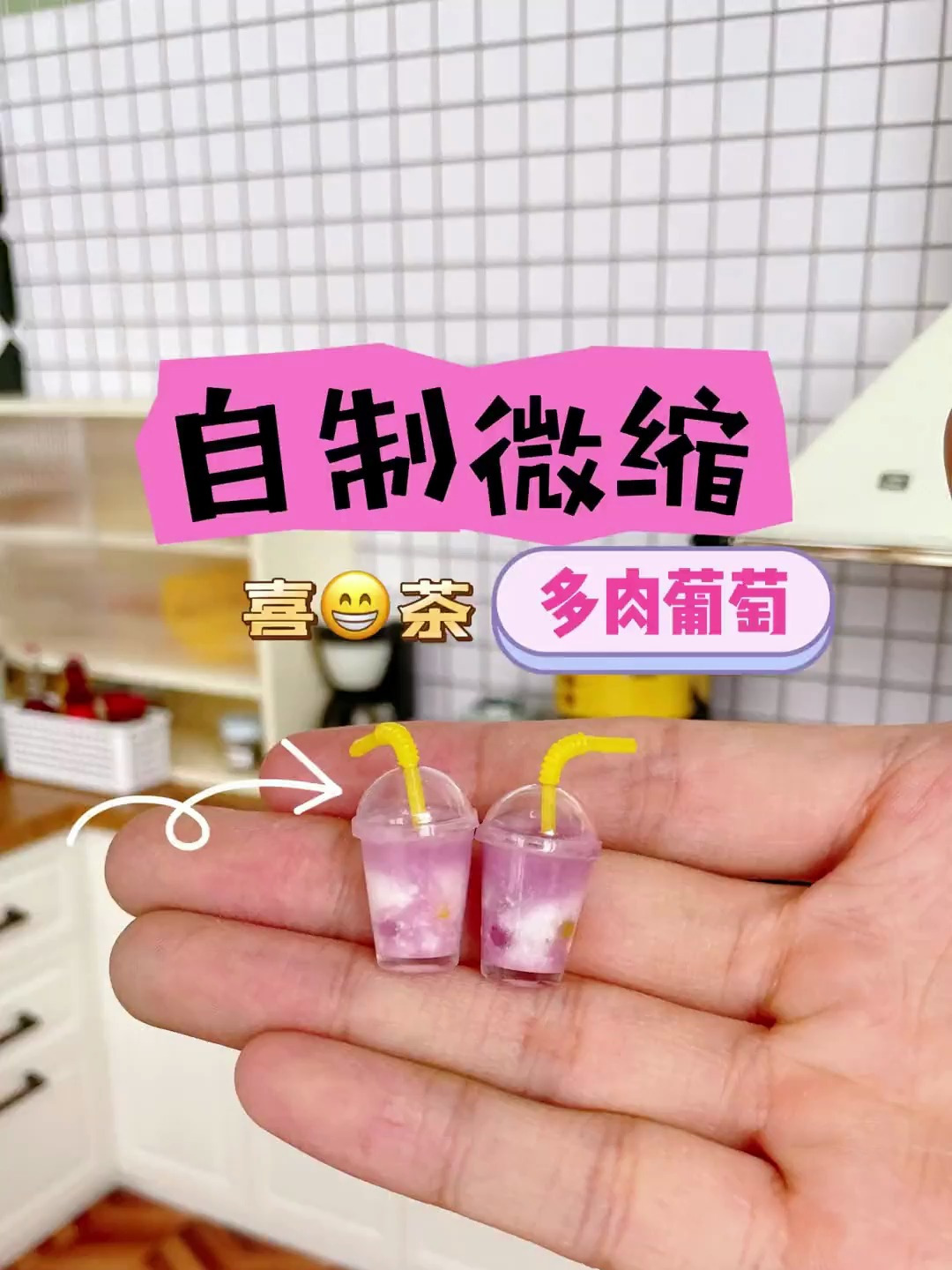 自制微缩喜茶多肉葡萄