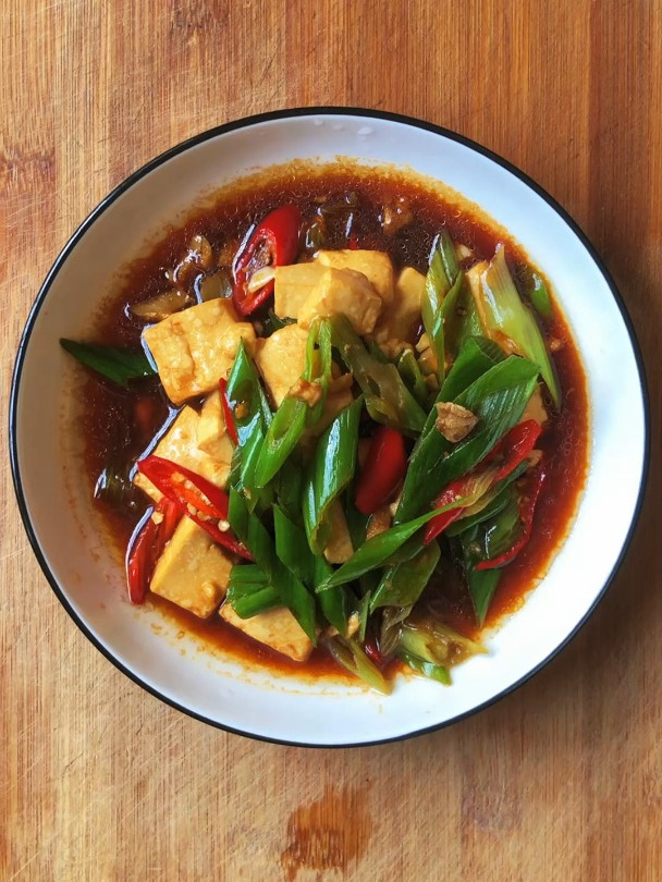 豆腐的家常做法,分享一道葱香豆腐
