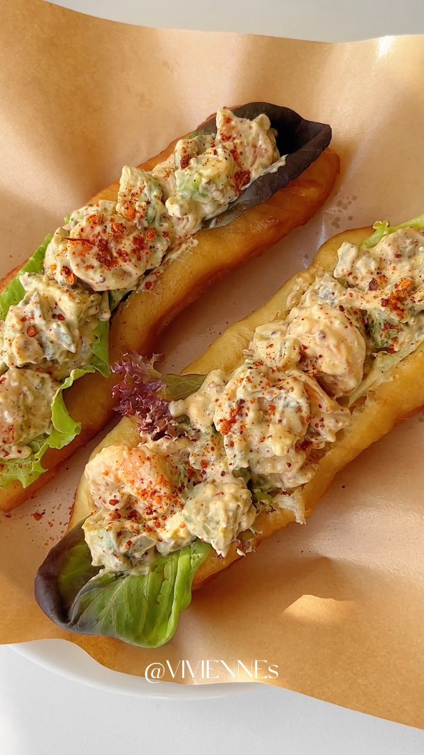 油条也可以!中式三明治,牛油果麻辣虾