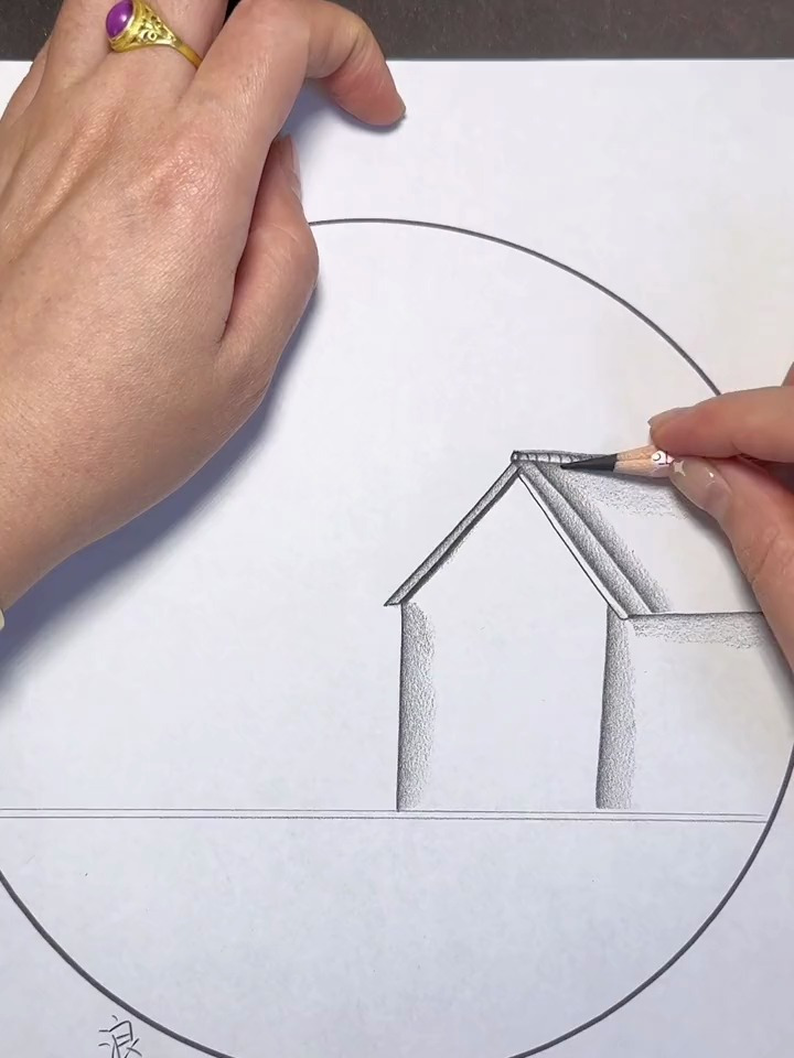 简单画家乡风景,跟我一起学画画