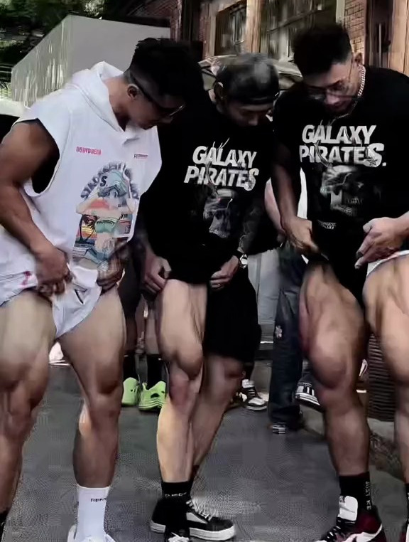 大腿肌肉比拼,高下立见 肌肉