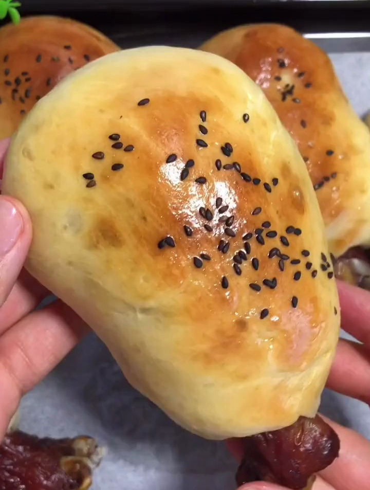 鸡腿面包做法来了,姐妹们抓紧做起来