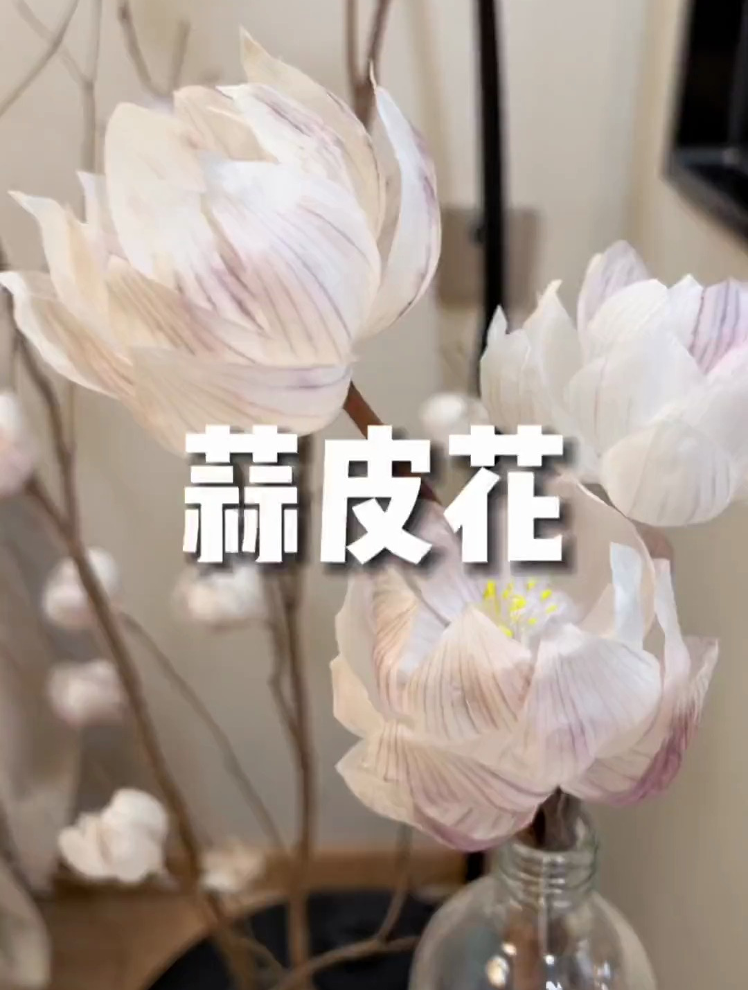 “任琐碎鸡毛蒜皮,也不忘赠花予你”用蒜皮做花,迎接春天吧