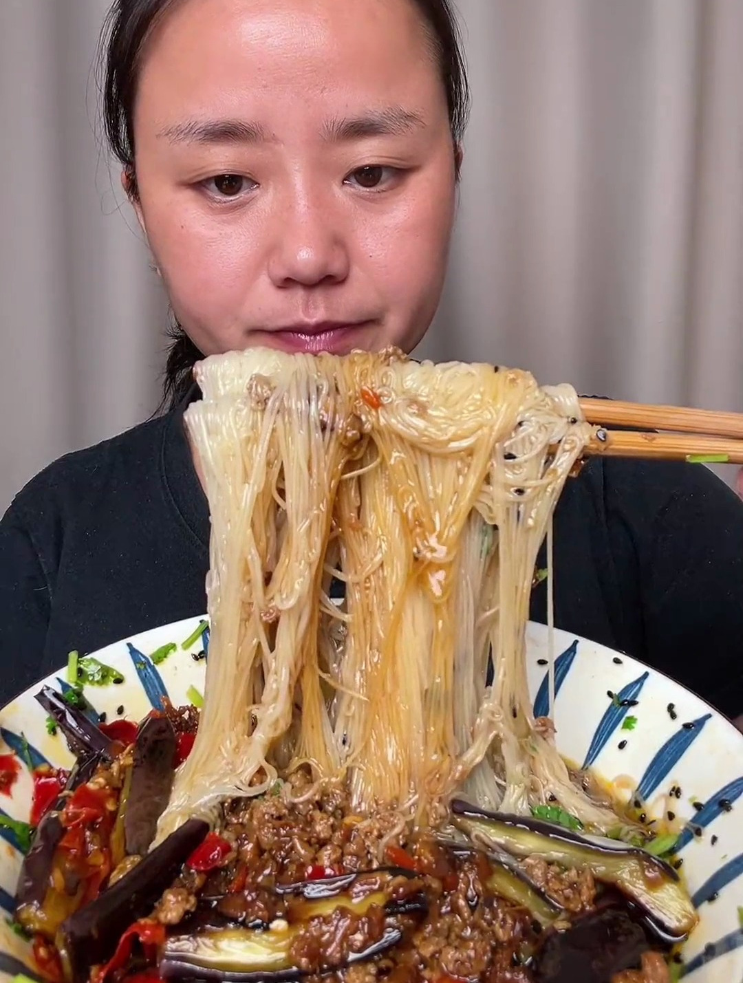 鱼香茄子拌面 真香啊