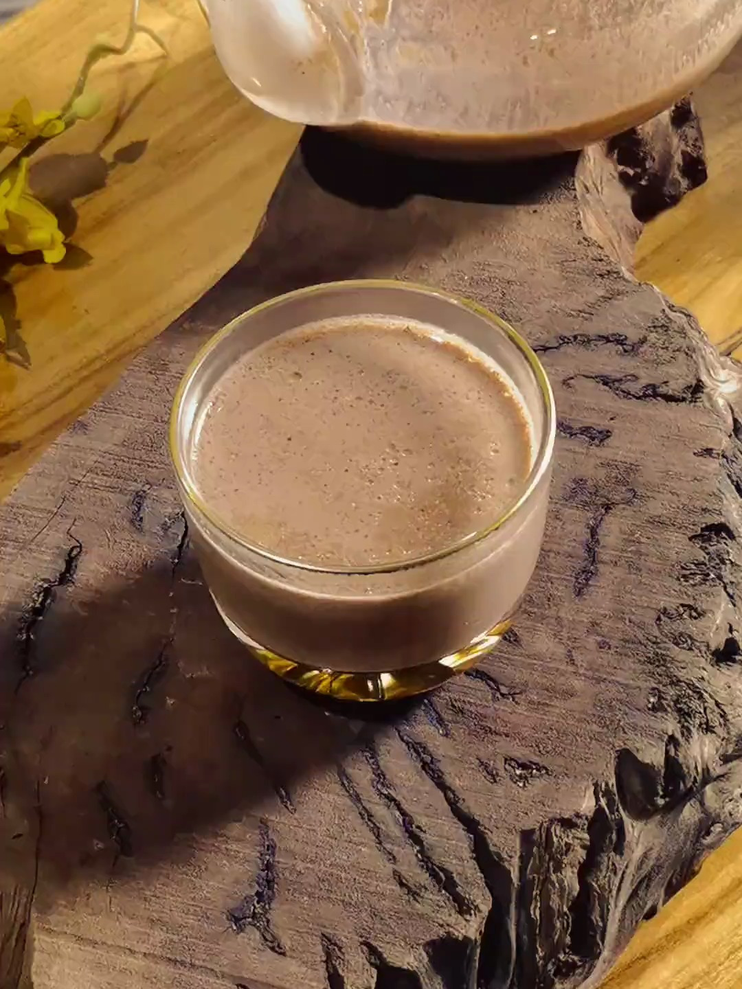 暖意浓浓可可热奶茶!