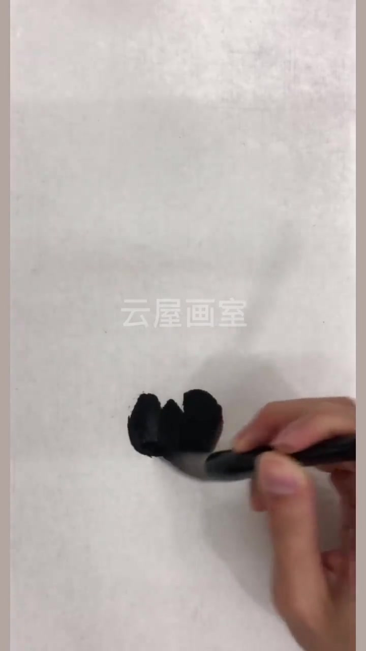 国画水墨画:菊花螃蟹