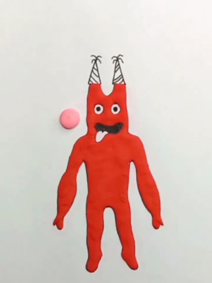 捏个小怪物~ 创意黏土画