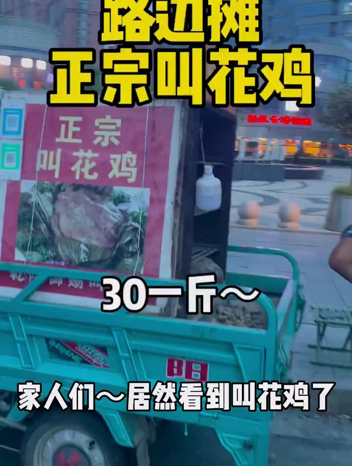 家人们居然看到路边摊叫花鸡了,第一次吃!