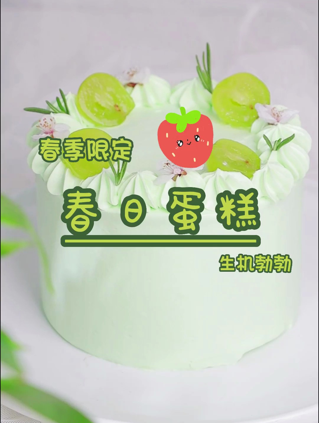 春日限定蛋糕教程分享!超治愈的小清新奶油蛋糕!