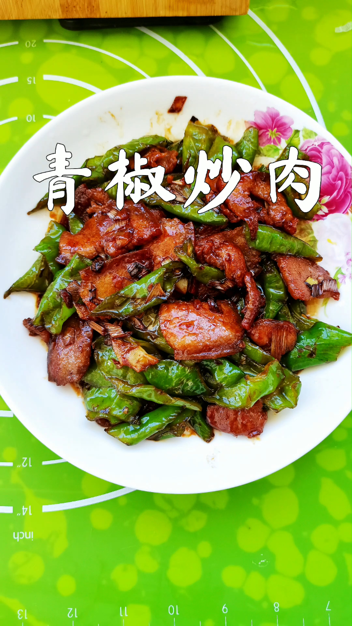 必学的家常菜,青椒炒肉,来来来,上米饭了,你们先欣赏,我先开吃了