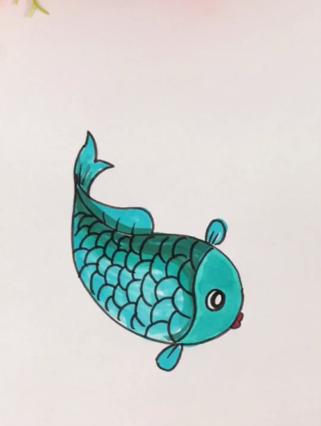 字母S画小鱼 一学就会系列 简笔画 育儿简笔画