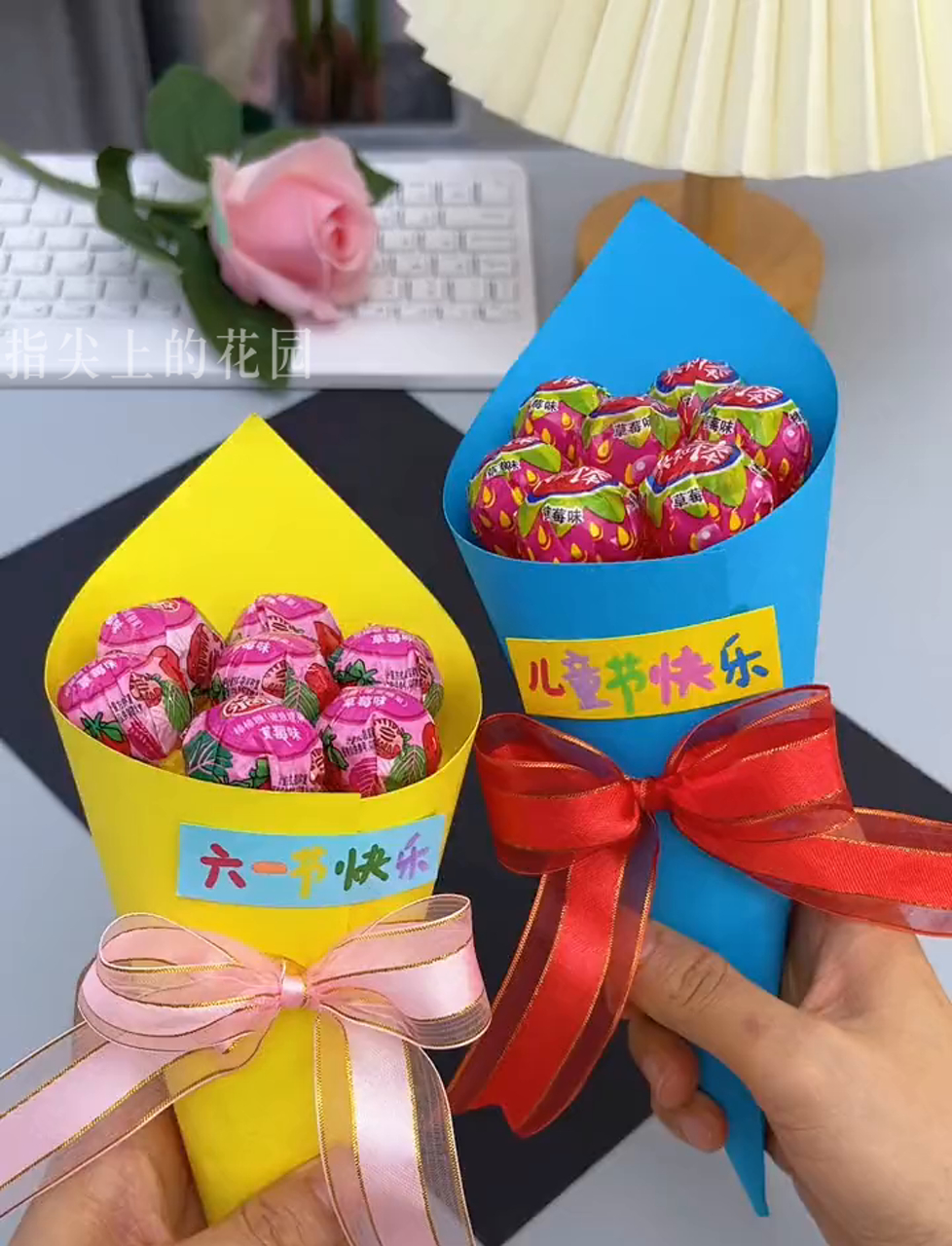 六一儿童节给孩子送啥?试试这款可爱小花束,孩子超爱,简单易做,快动手吧!