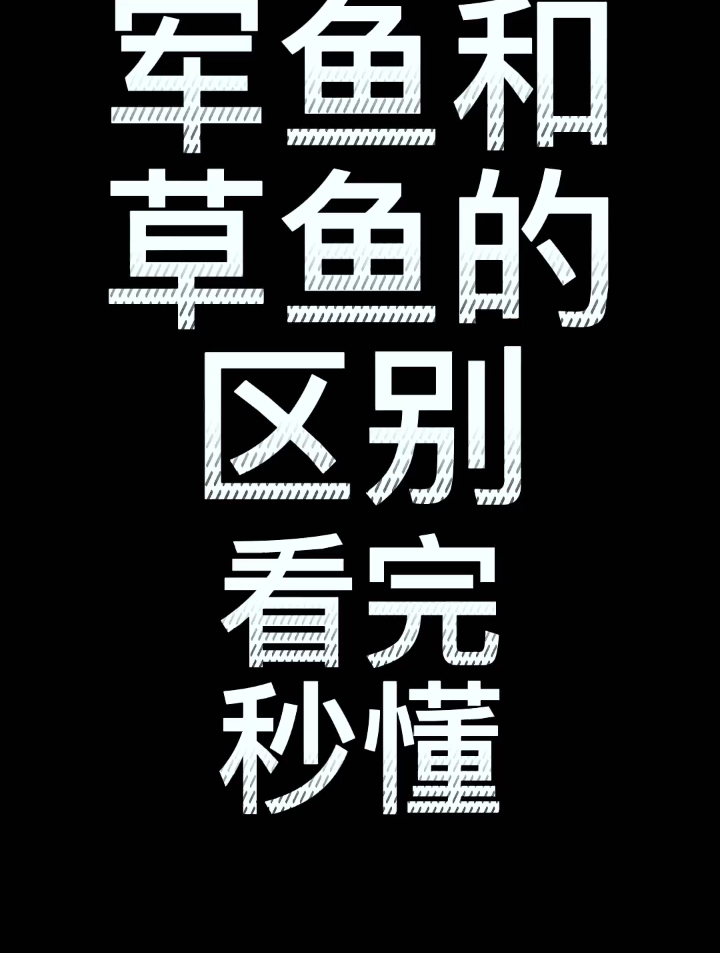 军鱼和草鱼要有什么区别？明白各自习性，才能不空军！