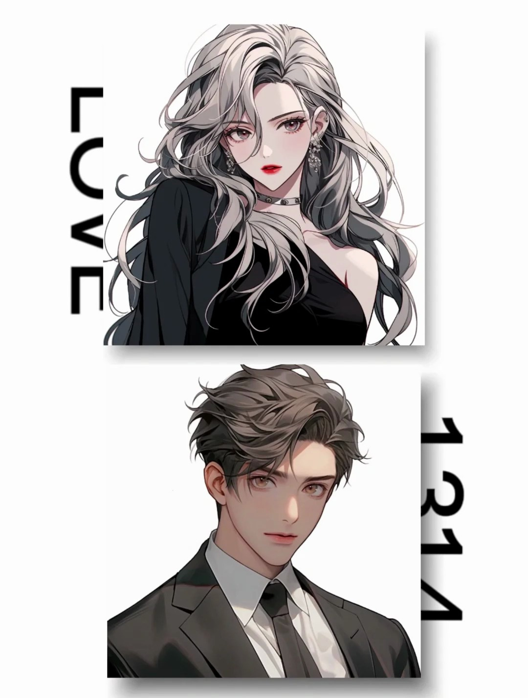 精美无水印情侣头像