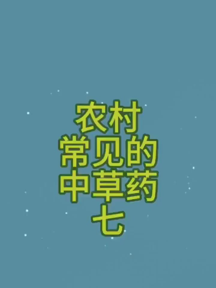 农村常见的中草药七中草药植物科普