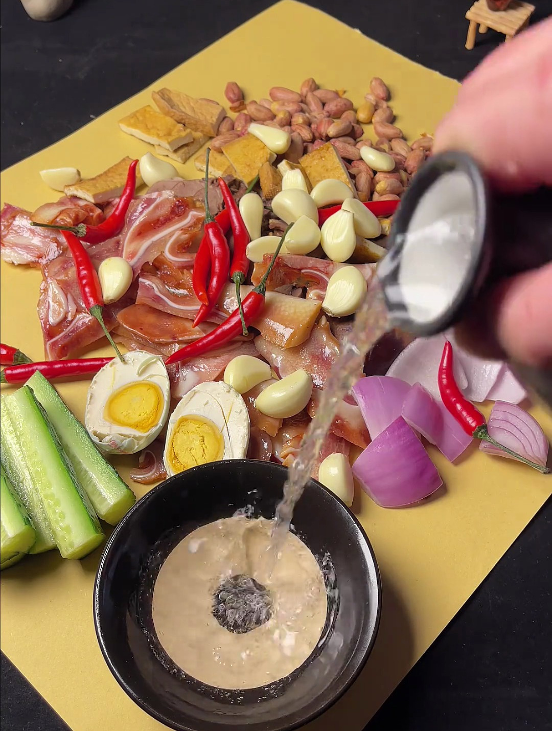 下酒菜拼盘,一个人的饭菜就这么简单