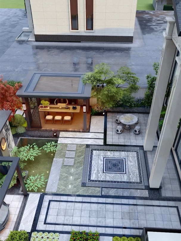 清爽利落庭院设计,做完庭院效果好看