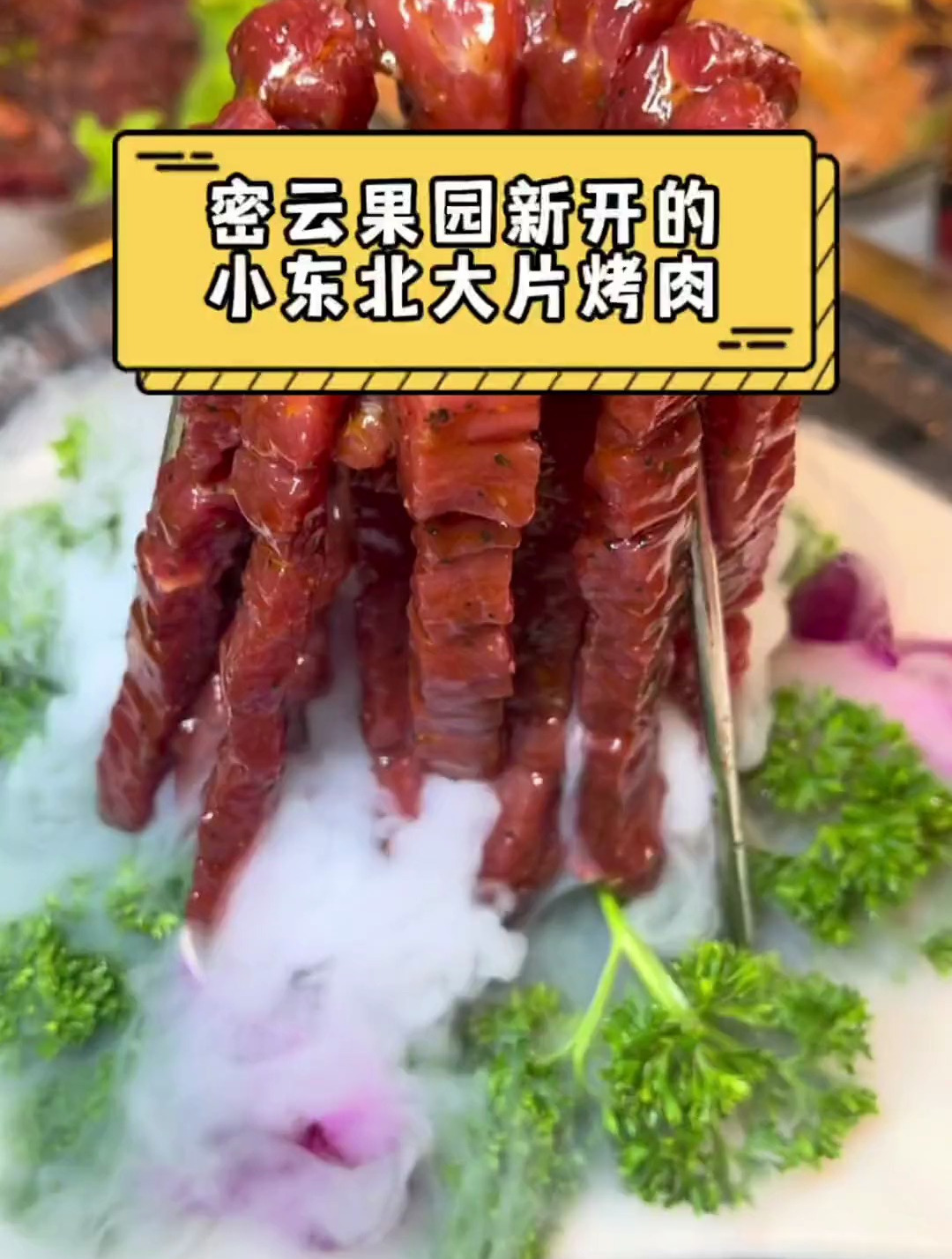 密云果园这边新开了小东北大片烤肉,真是给我馋够呛