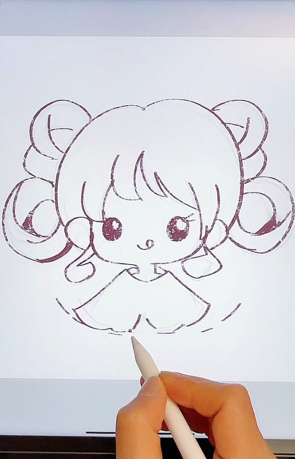 可爱萌萌卡通简笔画绘画教程,q版可爱卡通星座公主简笔画儿童画