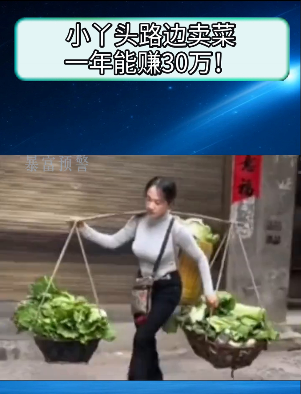 小丫头路边卖菜,一年能赚30万!