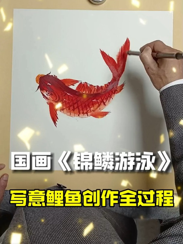 国画《锦鳞游泳》——写意鲤鱼创作全过程