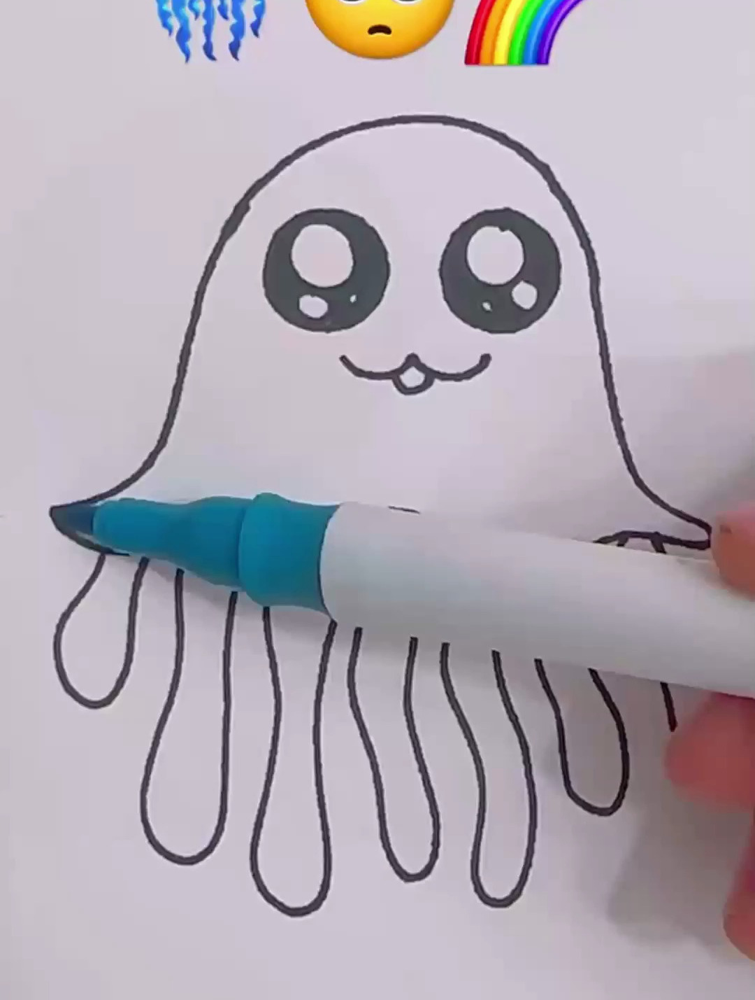 绘画时刻:章鱼的彩虹色