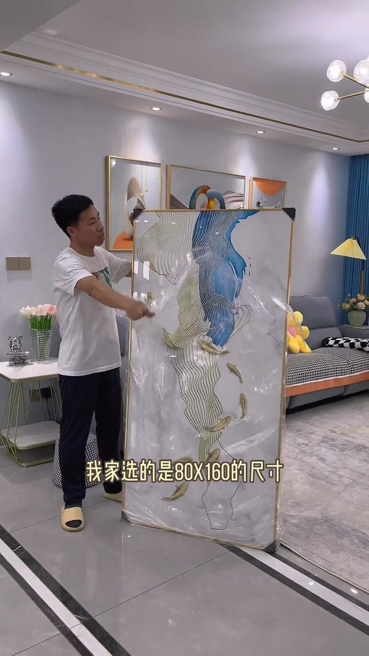 这幅走廊过道玄关画,满满的提升家里氛围感