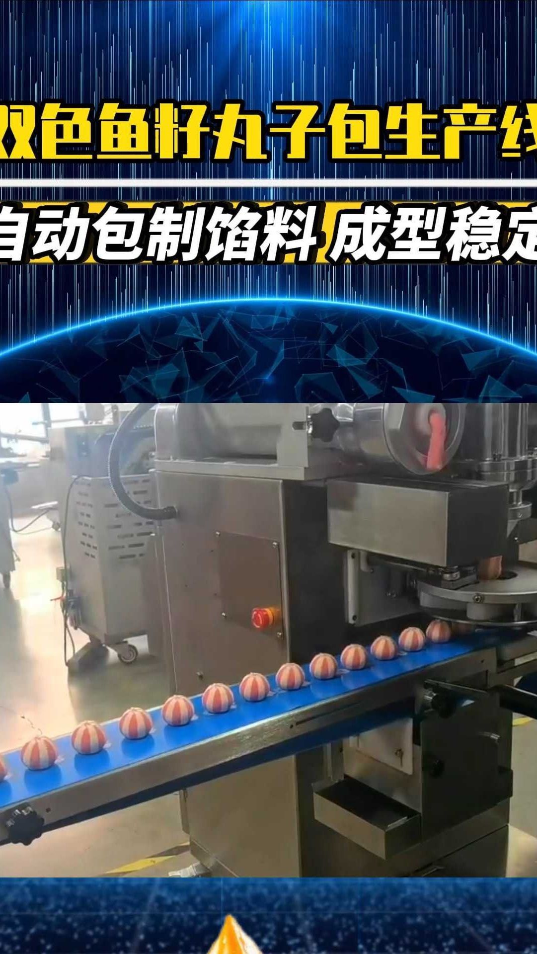 双色鱼籽丸生产线双色丸子包馅机花色丸子
