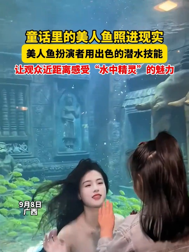 童话里的美人鱼照进现实,让观众近距离感受“水中精灵”的魅力