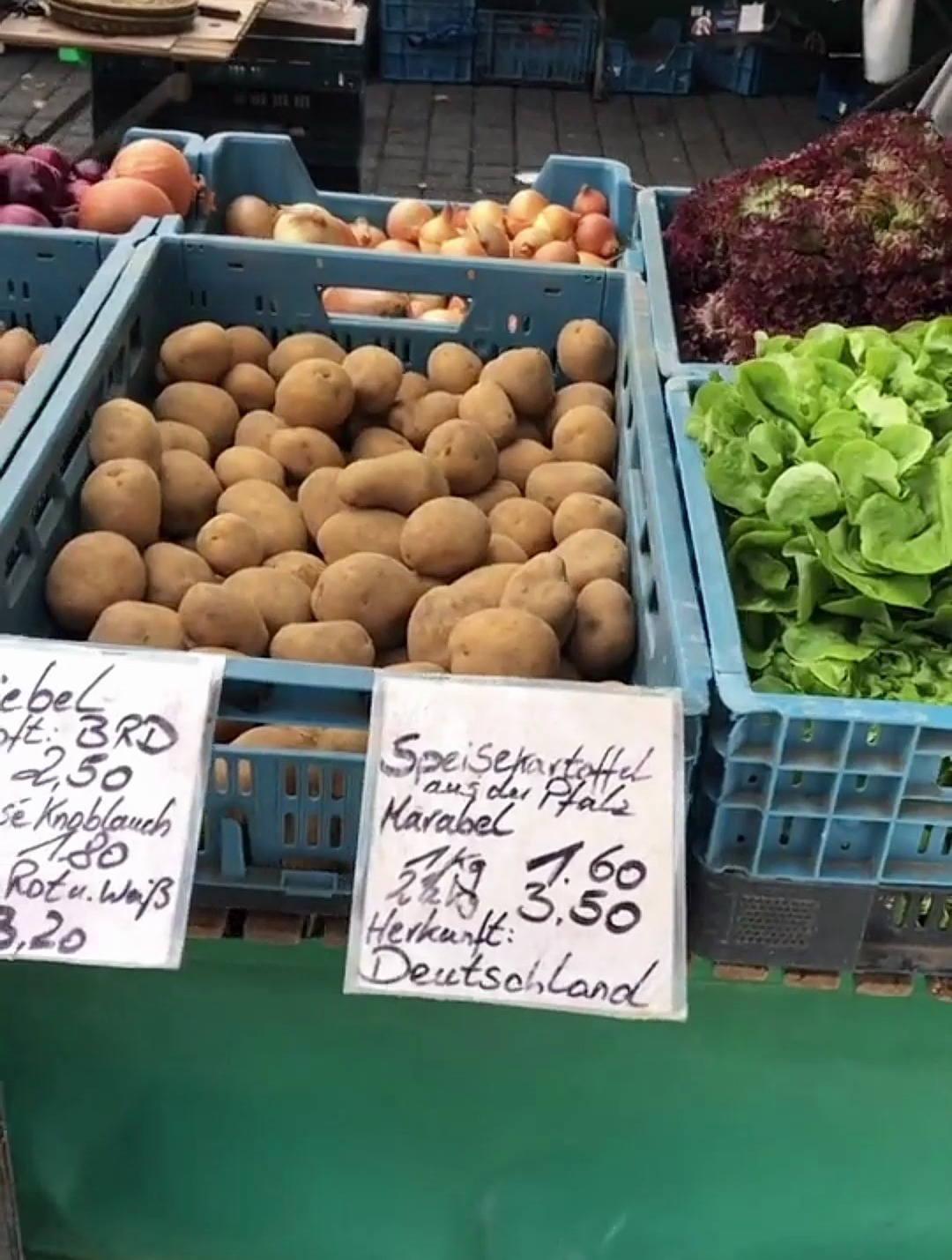 德国的新鲜蔬菜是什么价格?