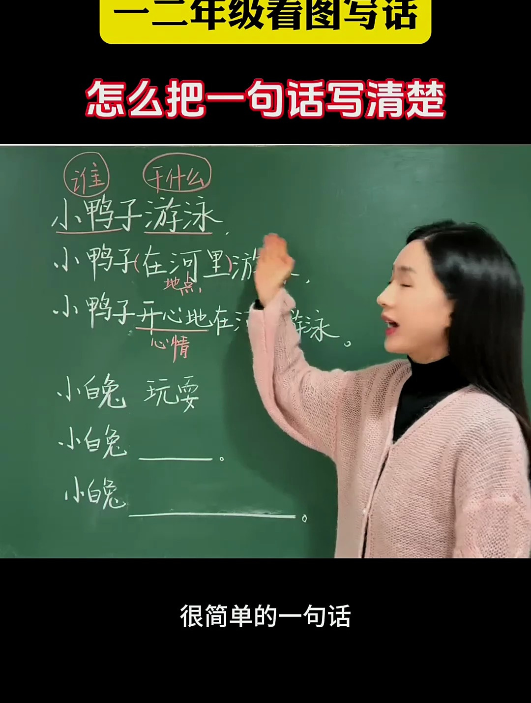 一二年级期末必考看图写话