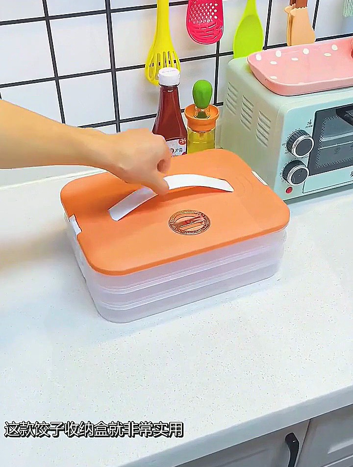 用这个饺子盒装饺子,放冰箱不干皮也不串味,拿取不粘连!