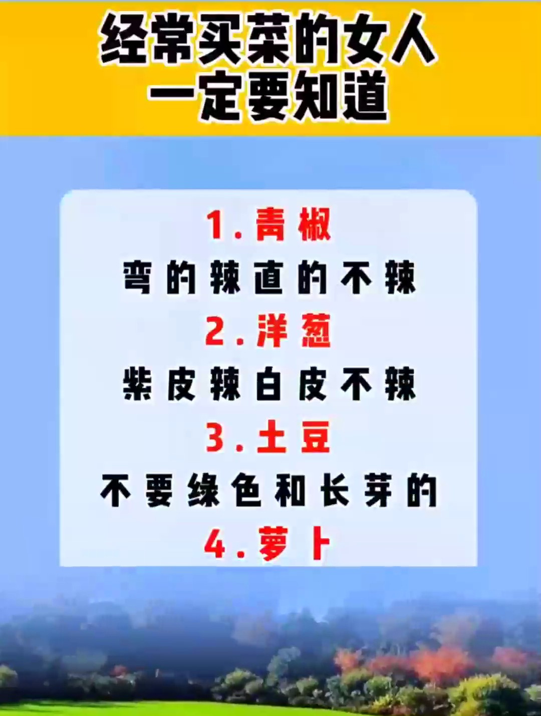 菜市场挑菜技巧,你真的会挑选蔬菜吗?