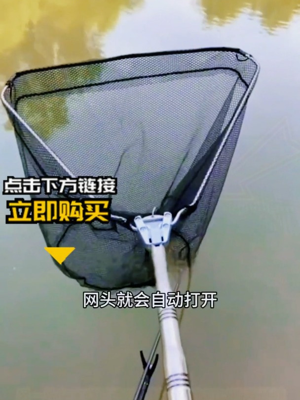 三角折叠抄网,不锈钢实心可伸缩可折叠,钓鱼捞鱼网兜抄网必备!