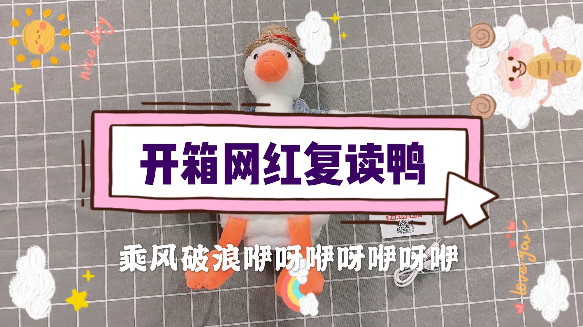 开箱网红复读鸭,看我乘风破浪丫,太好玩了