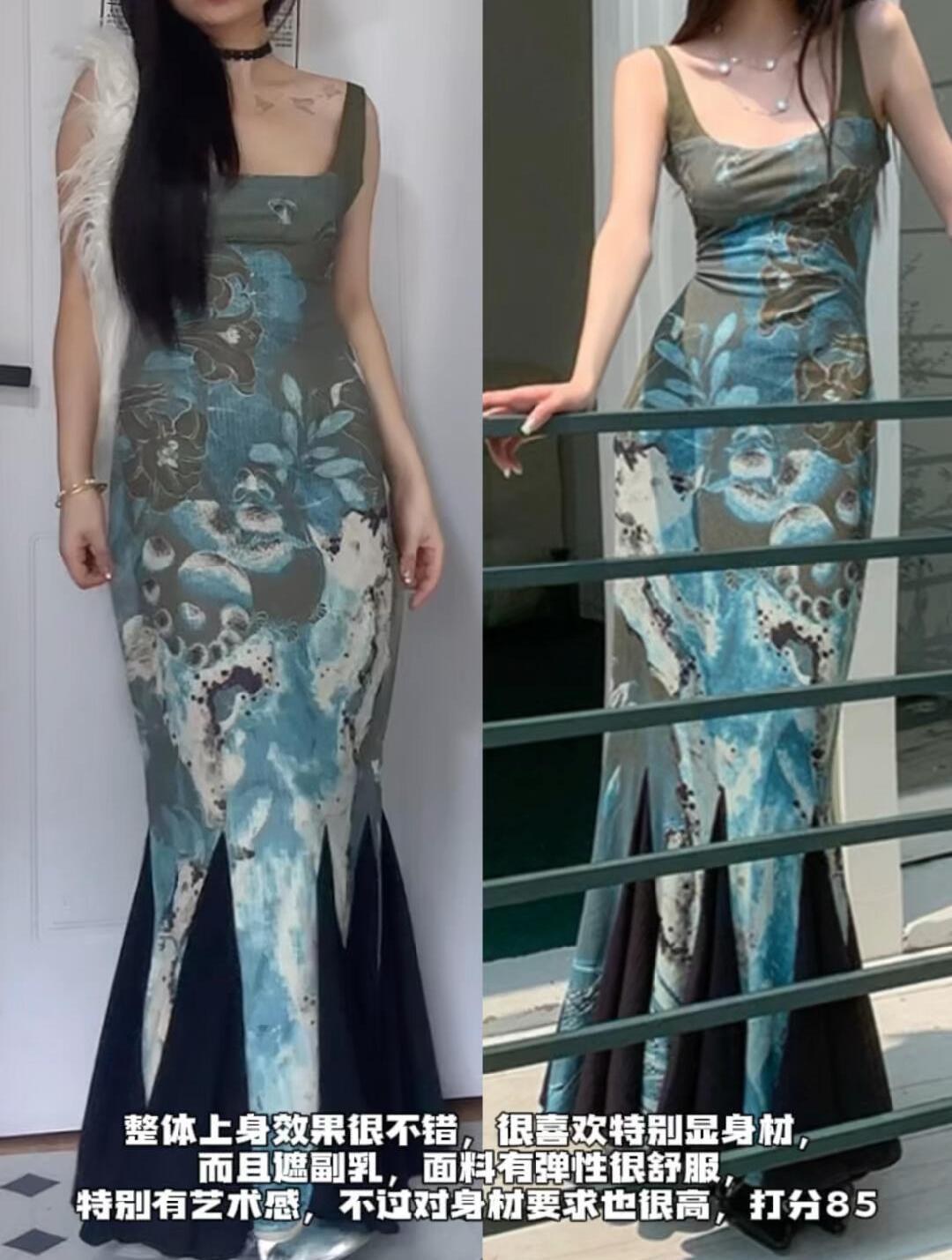 160|110 好像踩雷了普通人穿吊带鱼尾裙真的对身材要求很高