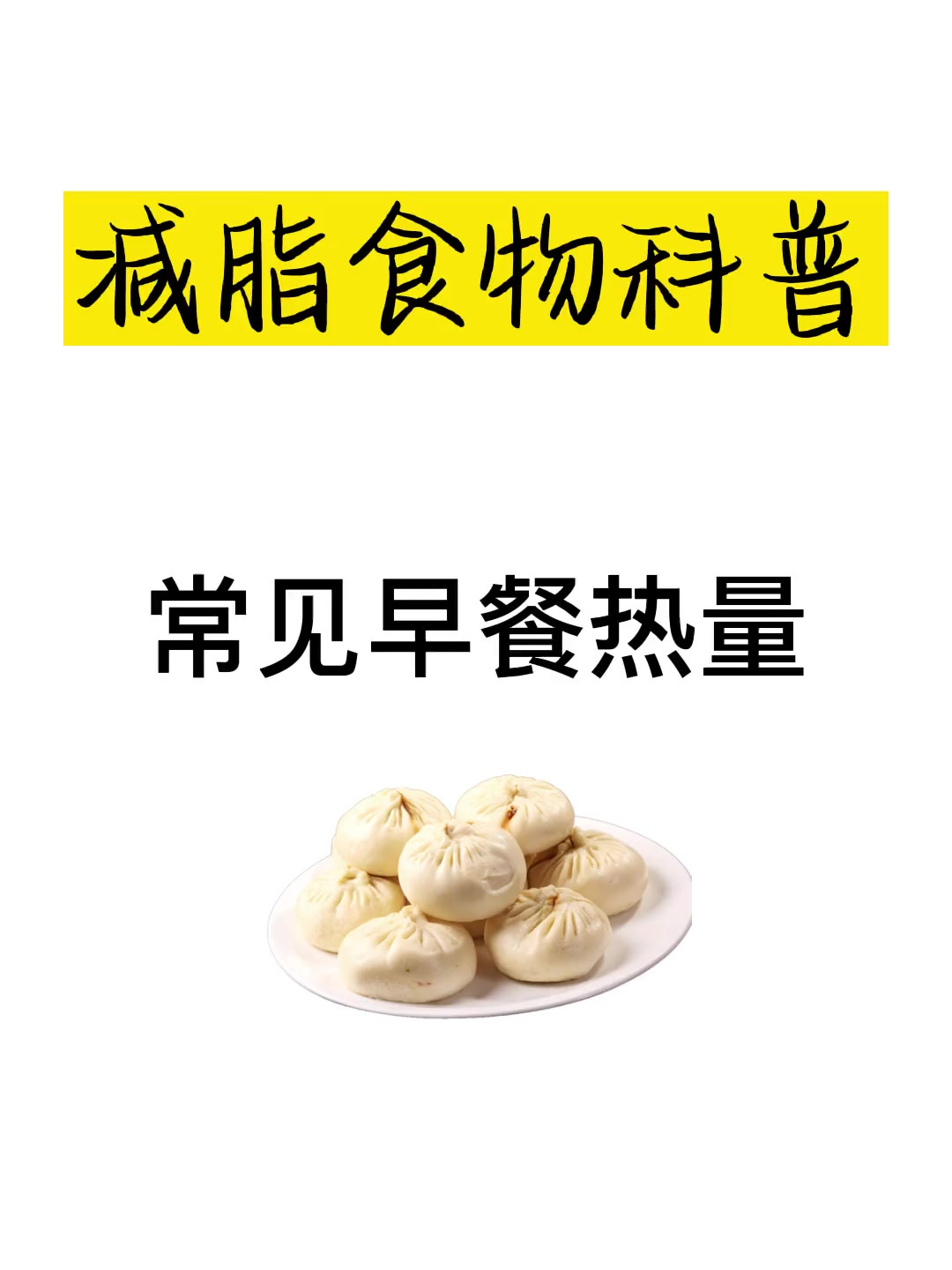 这些常见的早餐热量你知道吗?