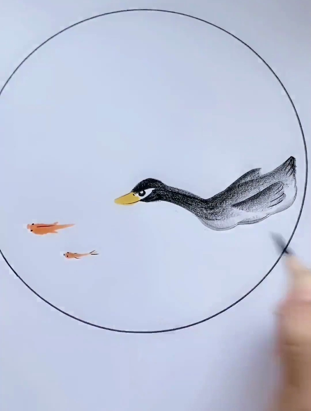 简单几笔画可爱的小鸭子 简单易学 想画就画 简笔画